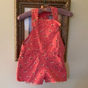 🌈girls 8, Children’s Place, 100% cotton pinky coral Shorttalls